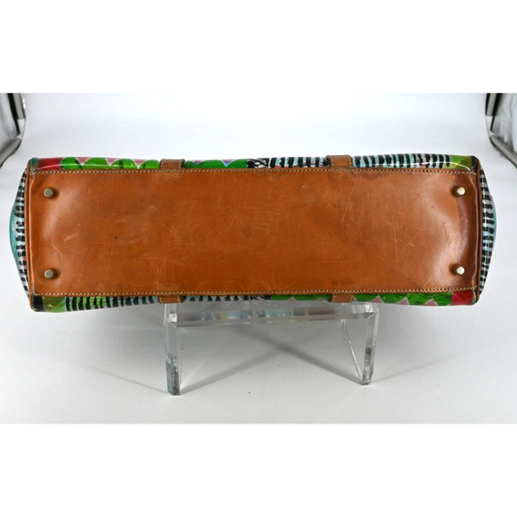 Prada Tote Bag Multicolor PVC Venezia Leather Strap - Picture 4 of 12